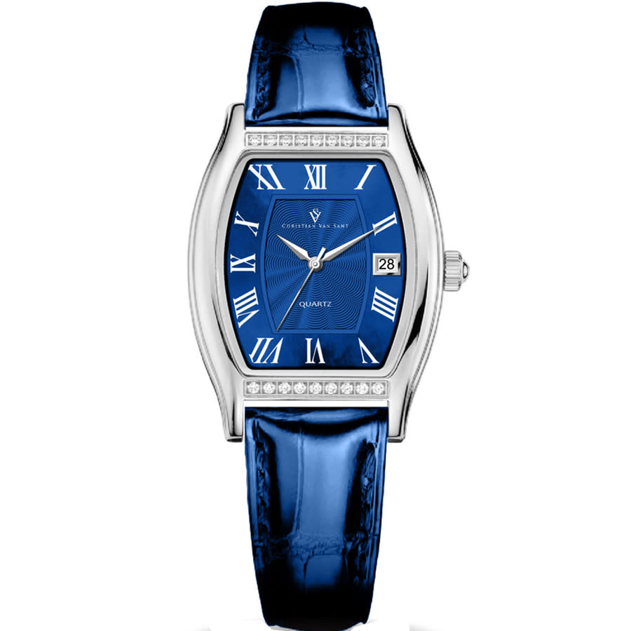 Christian Van Sant Gemma Quartz Blue Dial Ladies Watch Cv2441 In Blue