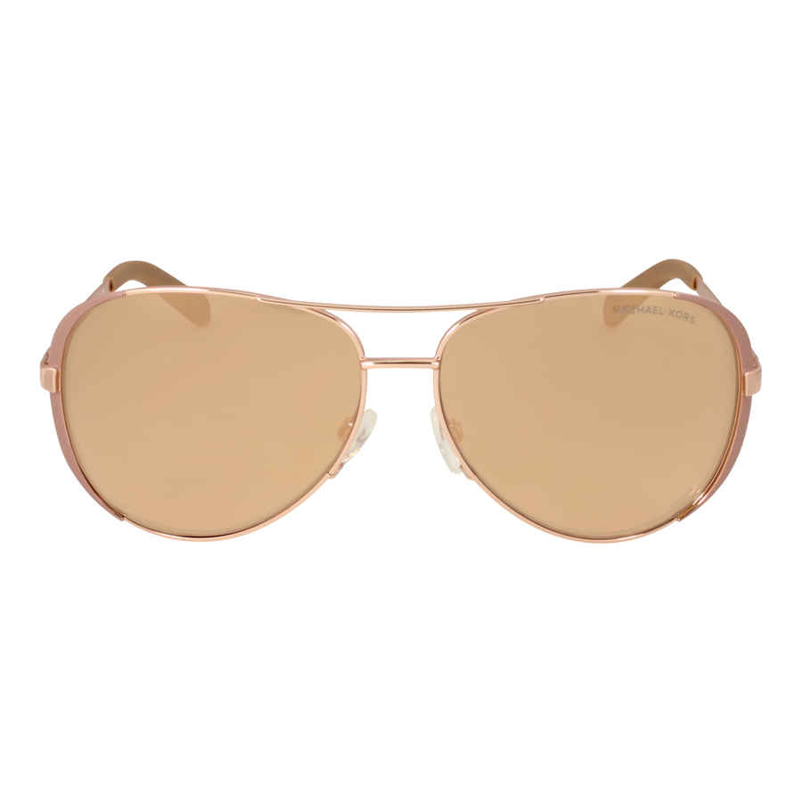 Michael Kors Chelsea Mk 5004 1017r1 Womens Aviator Sunglasses In Gold / Gold Tone / Rose / Rose Gold / Rose Gold Tone / Taupe
