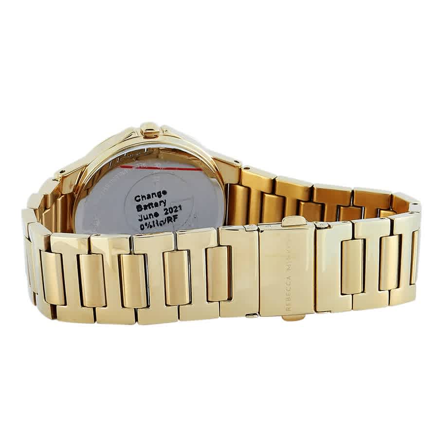 Shop Rebecca Minkoff Cali Quartz Black Dial Ladies Watch 2200304 In Black / Gold Tone