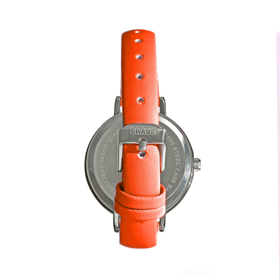 Shop Crayo Dot Quartz Orange Dial Unisex Watch Cracr5901