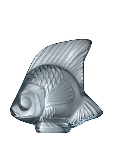 Lalique Fish Sculpture, Persepolis Blue In Persepolis Blue