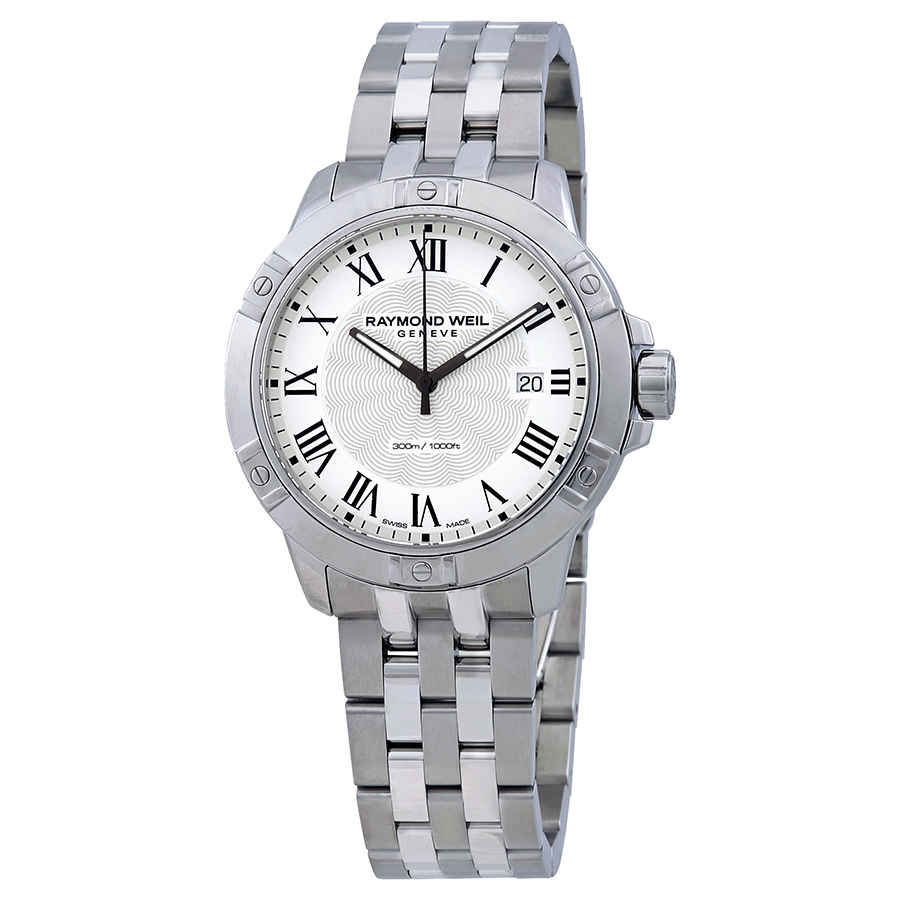 Raymond Weil Tango Quartz White Dial Mens Watch 8160-st-00300 In Black / White