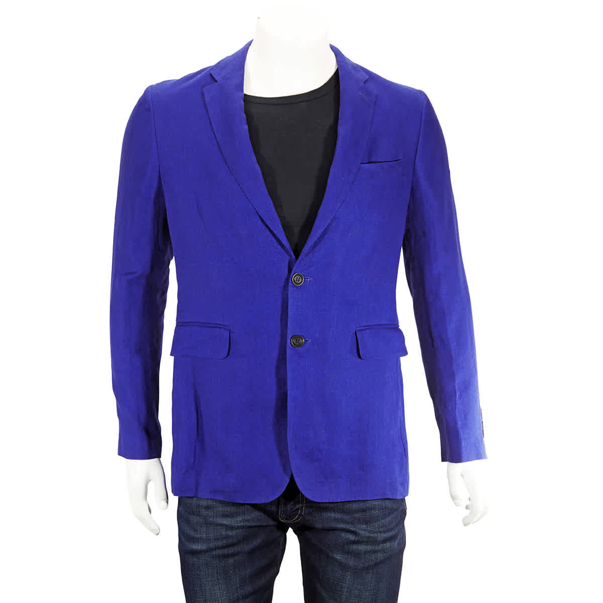 Burberry Soho Wool Woven Knit Blazer In Violet Blue, Brand Size 54r (us Size 44) In Blue,purple