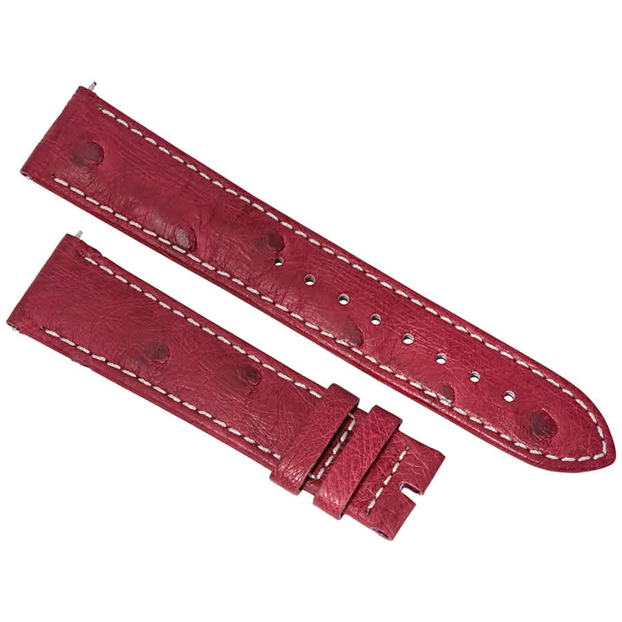 Hadley Roma 20 Mm Matte Bougainvillea Ostrich Leather Strap In Pink