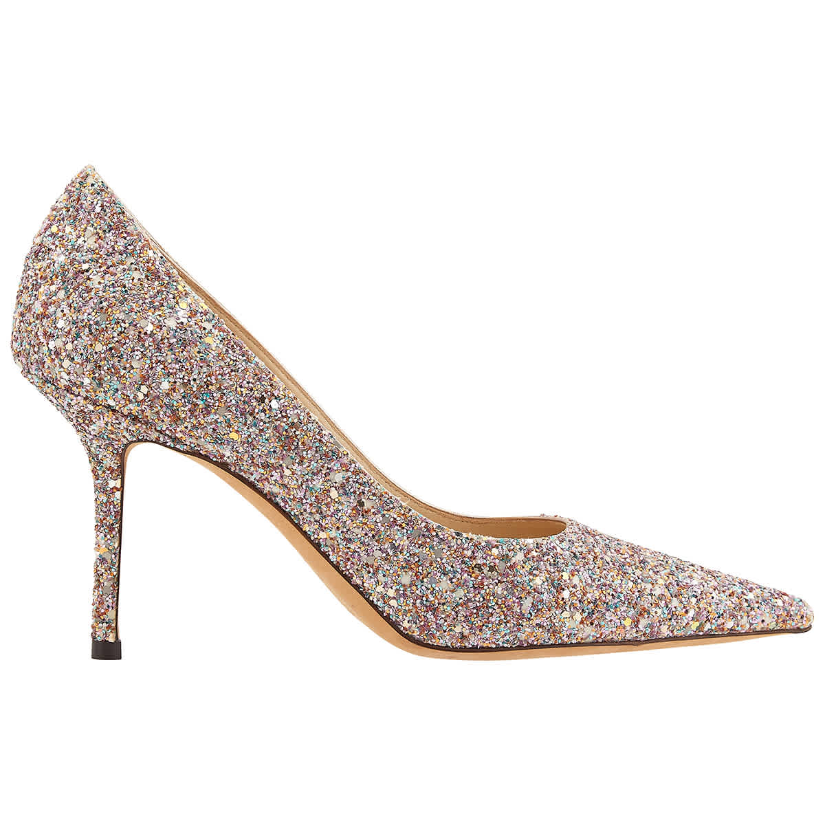 JIMMY CHOO LADIES LOVE 85 GLITTER PUMPS, BRAND SIZE 38 ( US SIZE 8 )