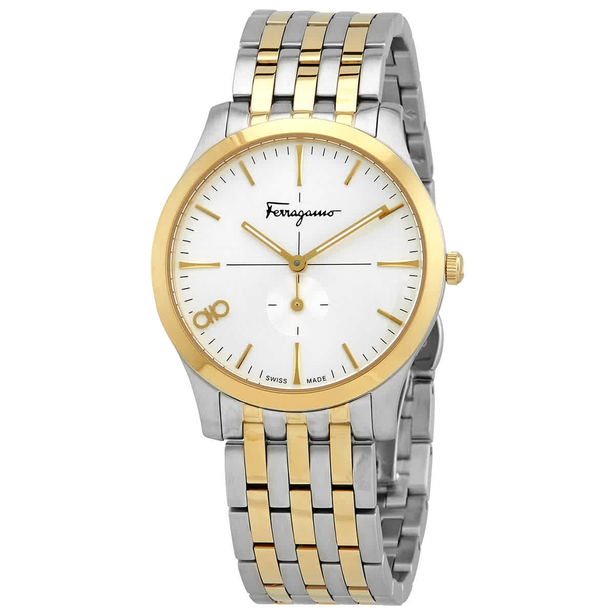 SALVATORE FERRAGAMO SLIM QUARTZ LADIES TWO TONE LADIES WATCH SFDF01119