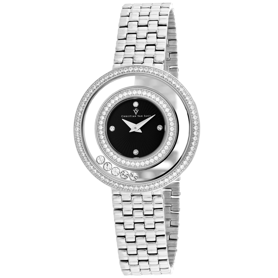 Christian Van Sant Gracieuse Quartz Black Dial Ladies Watch Cv4830 In Black