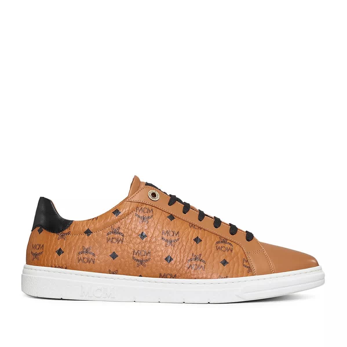 Mcm Terrain Monogram-print Sneakers In Brown