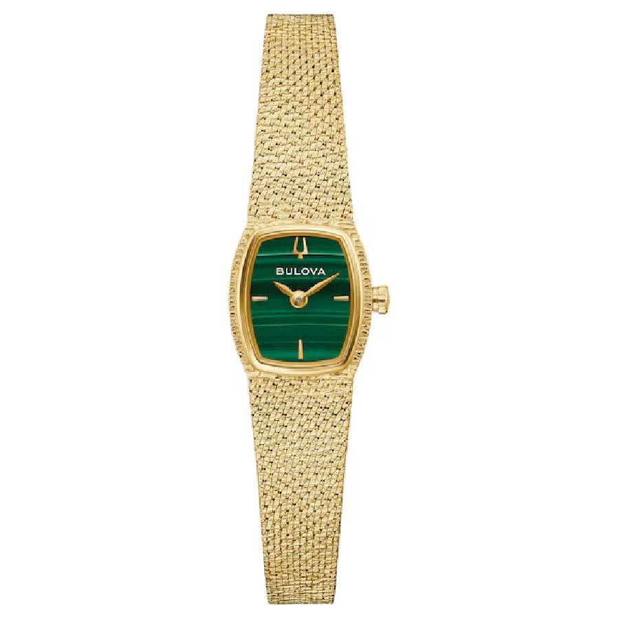 Bulova Goddess of Time Quartz Malachite Dial Ladies Watch 97L184