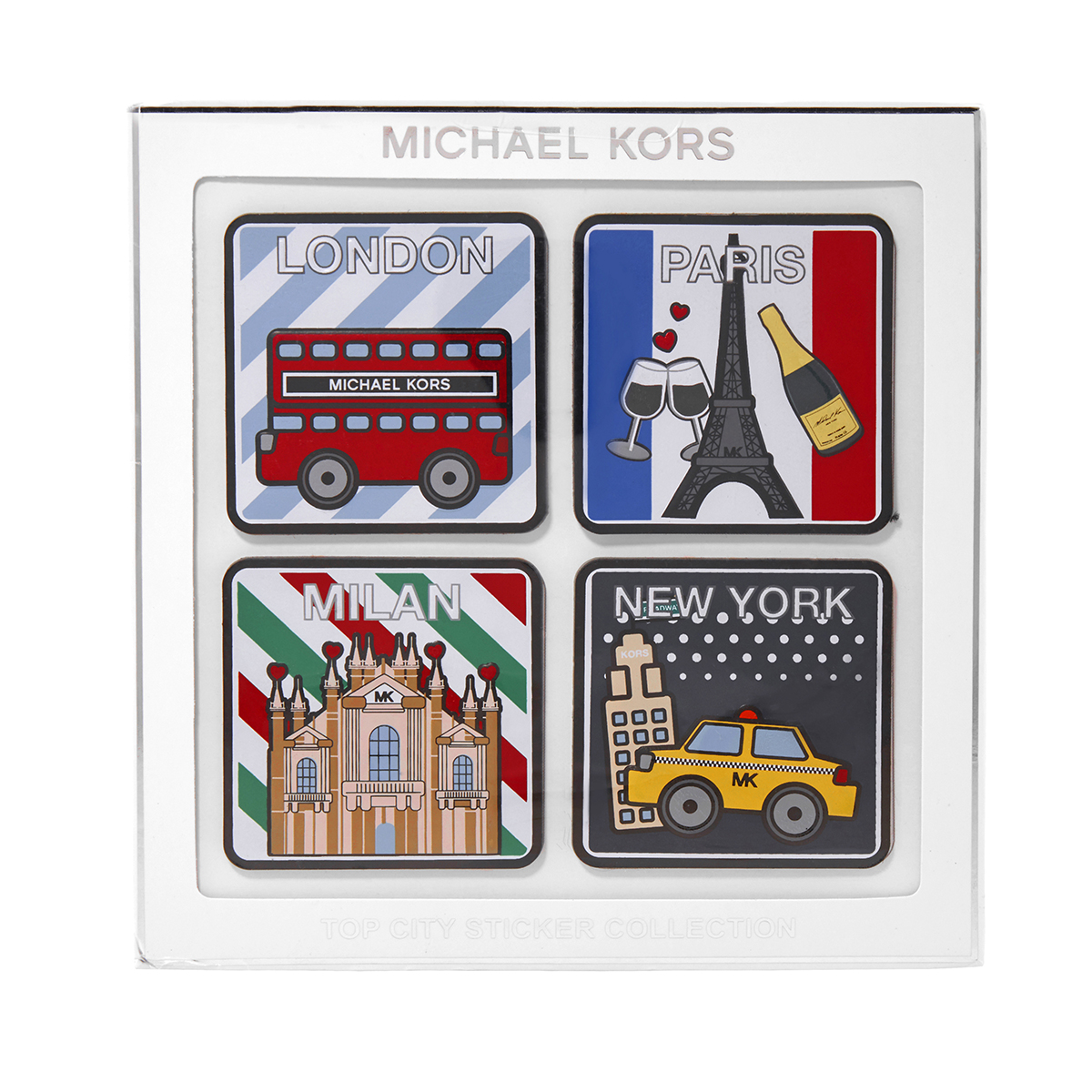 Michael Kors Top City Sticker Collection Set In Multipack