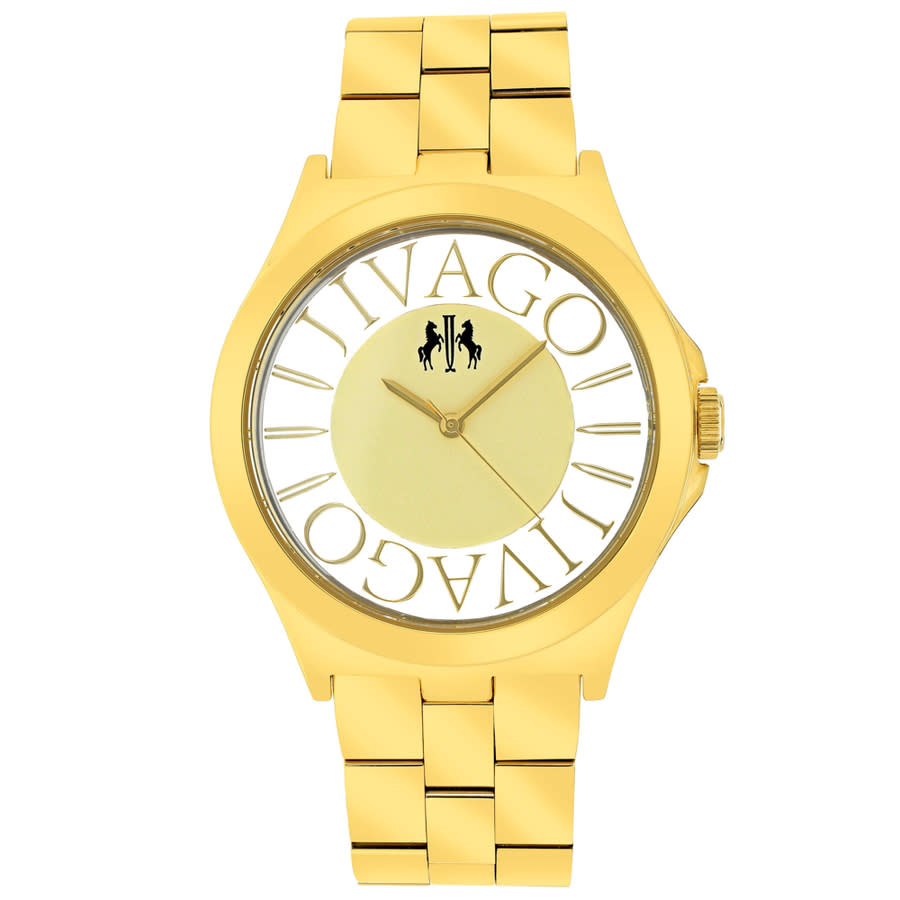 Jivago Fun Gold Dial Gold-tone Ladies Watch Jv8414 In Gold / Gold Tone