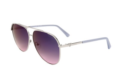 Guess Factory Blue Mirror Pilot Ladies Sunglasses GF00051 10X 61
