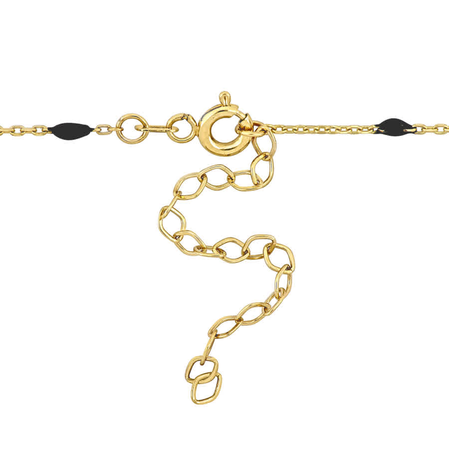 Shop Amour Black Enamel Butterfly Necklace In 14k Yellow Gold