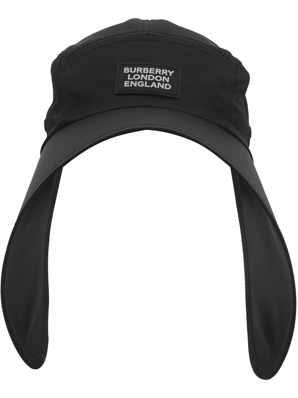 BURBERRY BURBERRY MENS LOGO APPLIQUE BLACK COTTON BONNET CAP