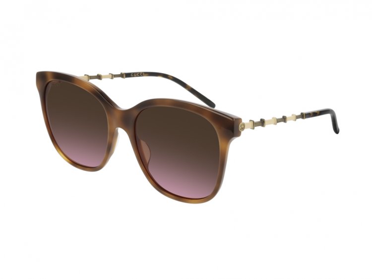 Gucci Brown Gradient Square Ladies Sunglasses Gg0654s 003 56