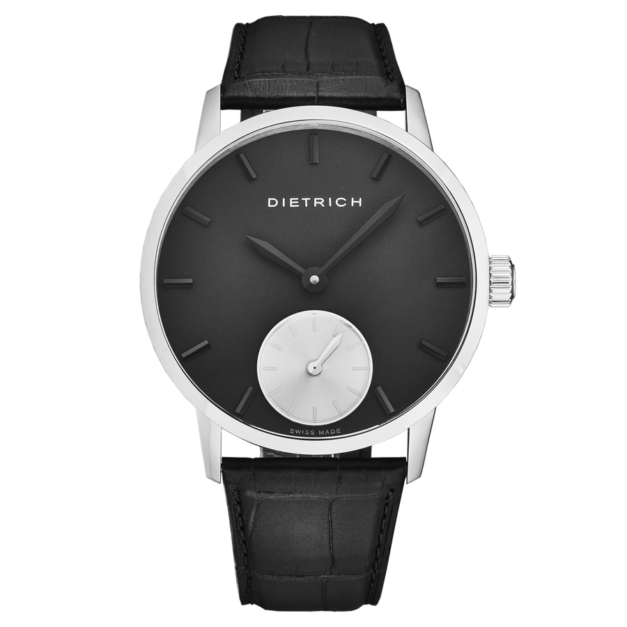 Dietrich Night Hand Wind Black Dial Mens Watch Nb Blk In Black