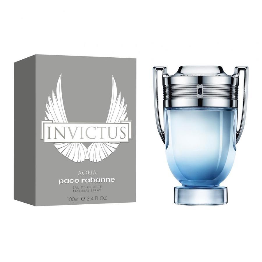 Paco Rabanne Mens Invictus Aqua EDT 3.4 oz Fragrances 3349668562794