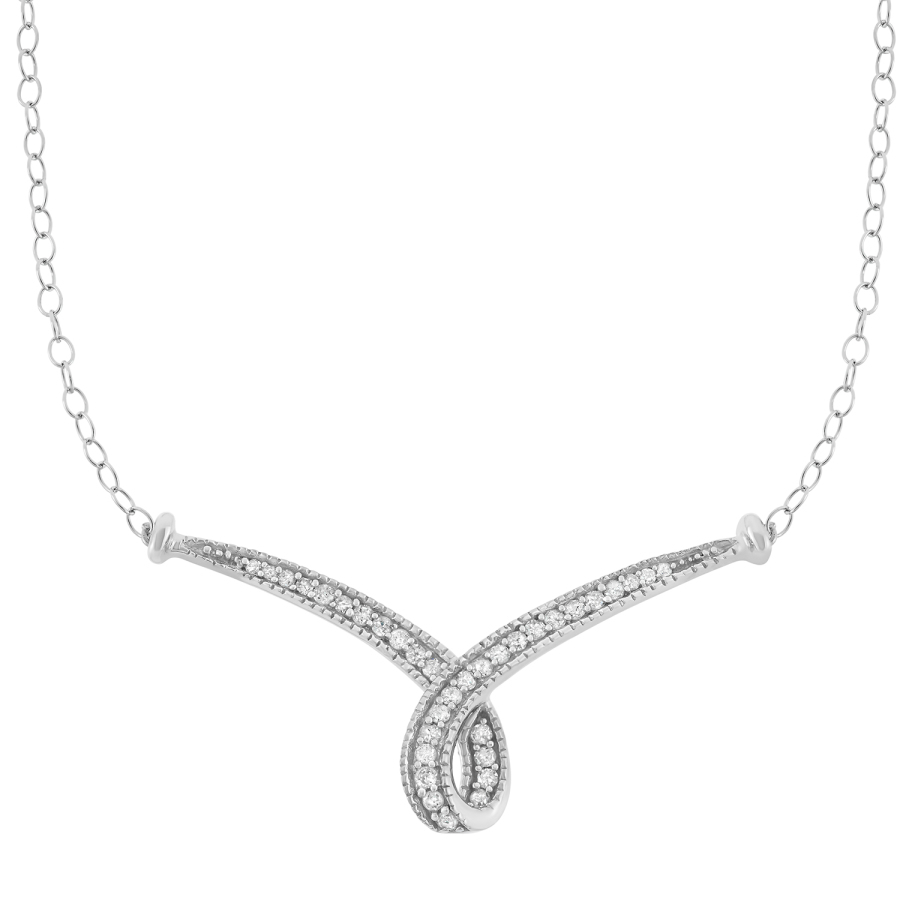 Hetal Diamonds 0.25 Cttw 10kt White Gold Diamond Necklace (h-i In Gold Tone,white