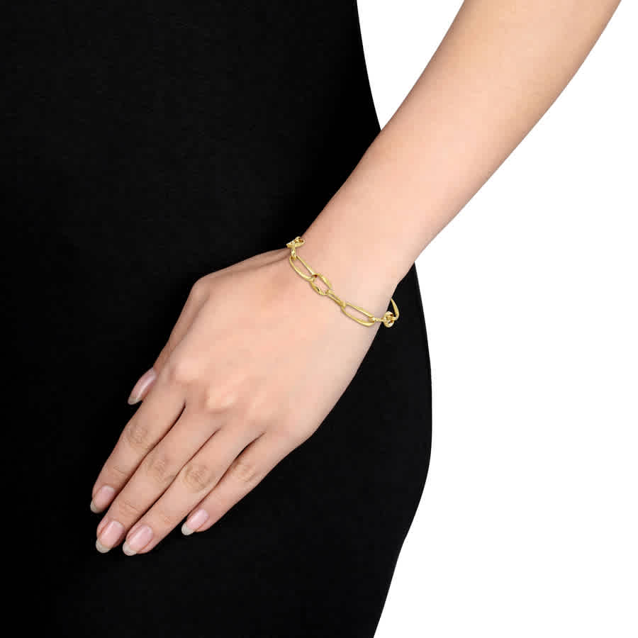 Shop Amour Oval Link Bracelet In 14k Yellow Gold - 8 In.