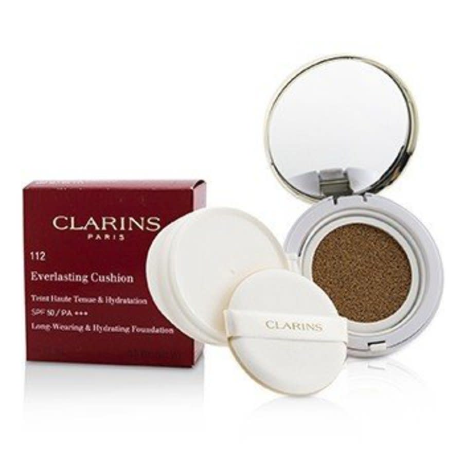 Clarins - Everlasting Cushion Foundation Spf 50 - # 112 Amber 13ml/0.5oz In Orange