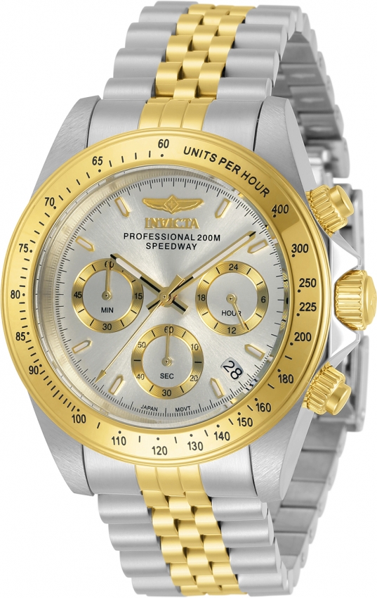 INVICTA SPEEDWAY CHRONOGRAPH QUARTZ SILVER DIAL MENS WATCH 30991