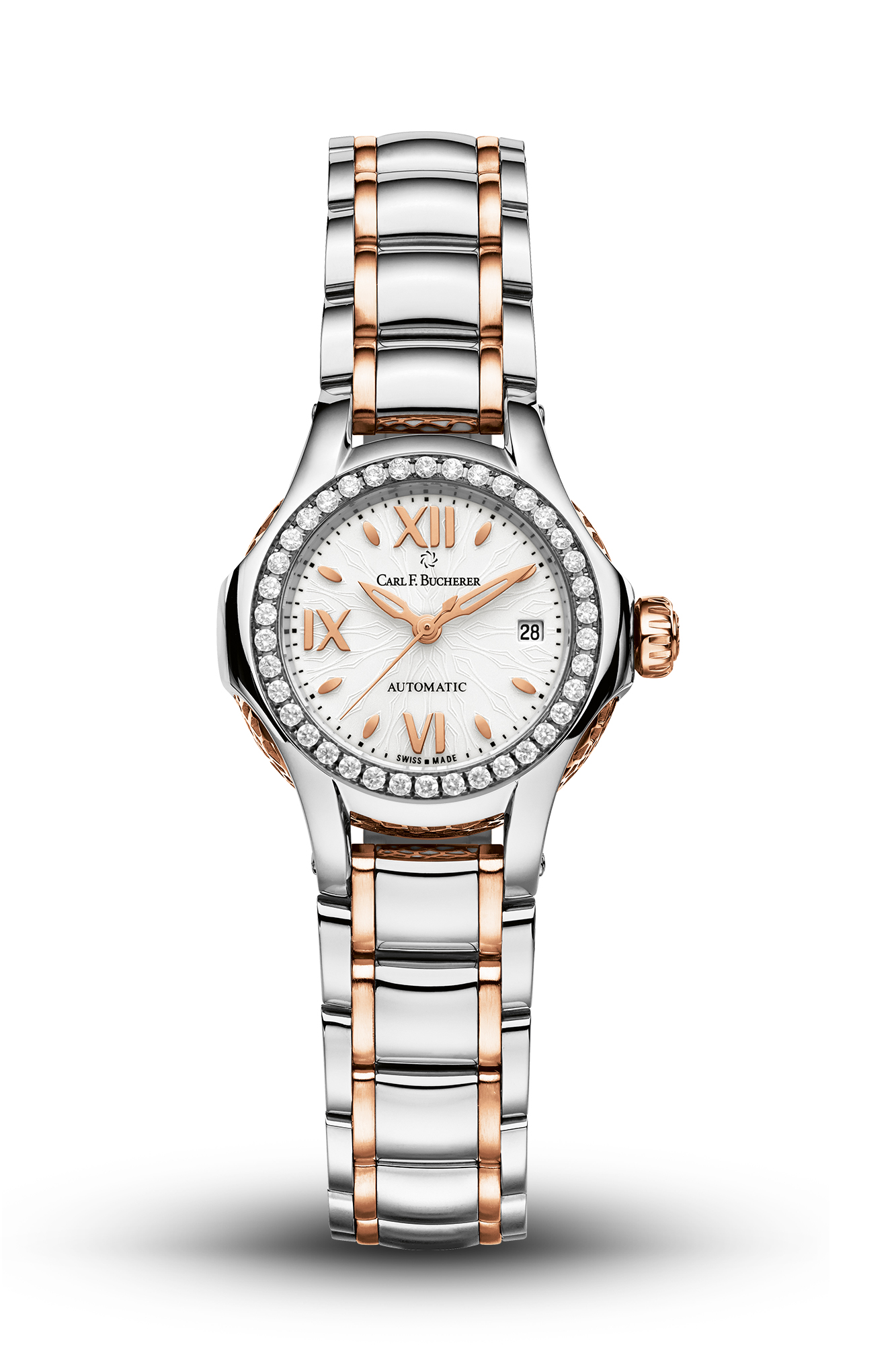 Carl F. Bucherer Pathos Queen Automatic Diamond White Dial Ladies Watch 00.10551.07.25.31