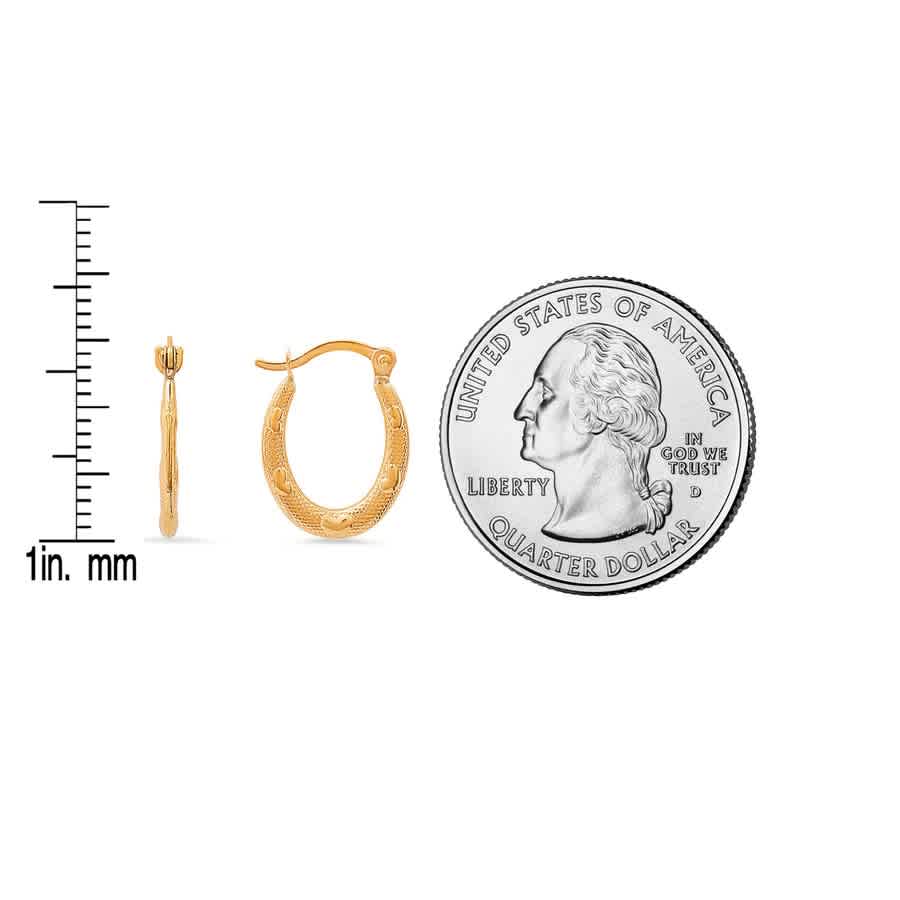 Kylie Harper 10k Yellow Gold Petite U Shaped Heart Huggy Hoop Earrings In Gold-tone