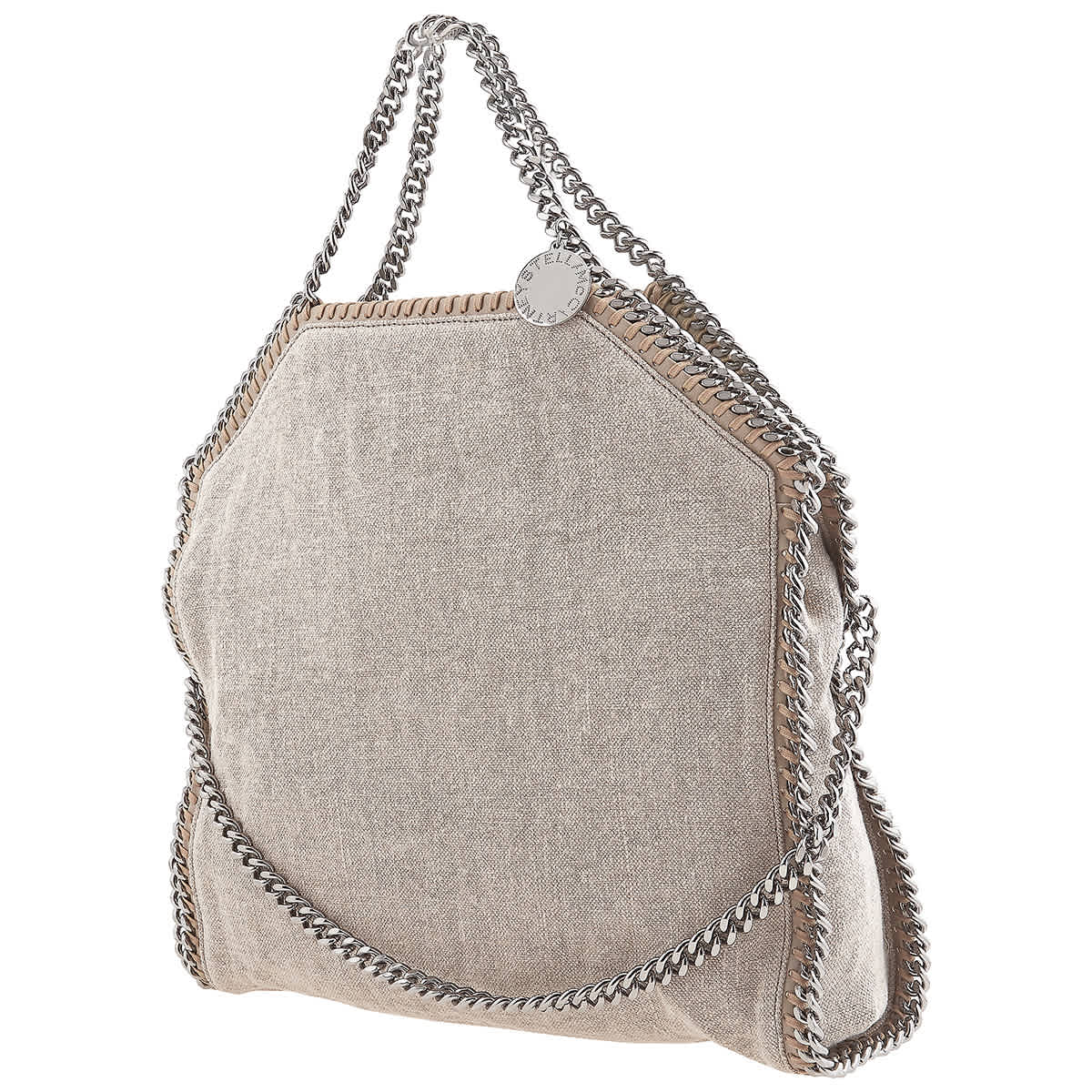 STELLA MCCARTNEY STELLA MCCARTNEY LADIES NATURAL LINEN FALABELLA FOLD OVER CHAIN TOTE BAG