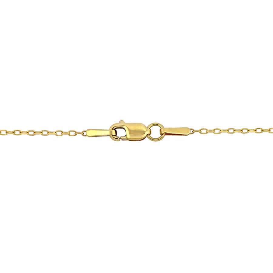 Amour Puff Heart Necklace In 10k Yellow Gold - 18 In In Yellow