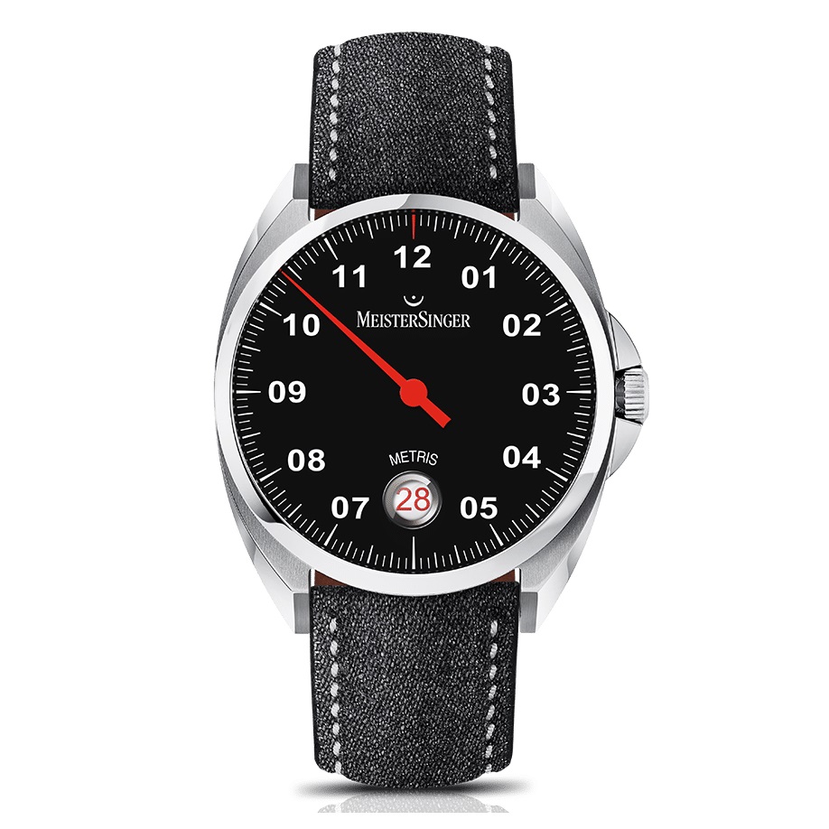 Meistersinger Metris Automatic Black Dial Mens Watch Me 902 In Red   / Black / Grey