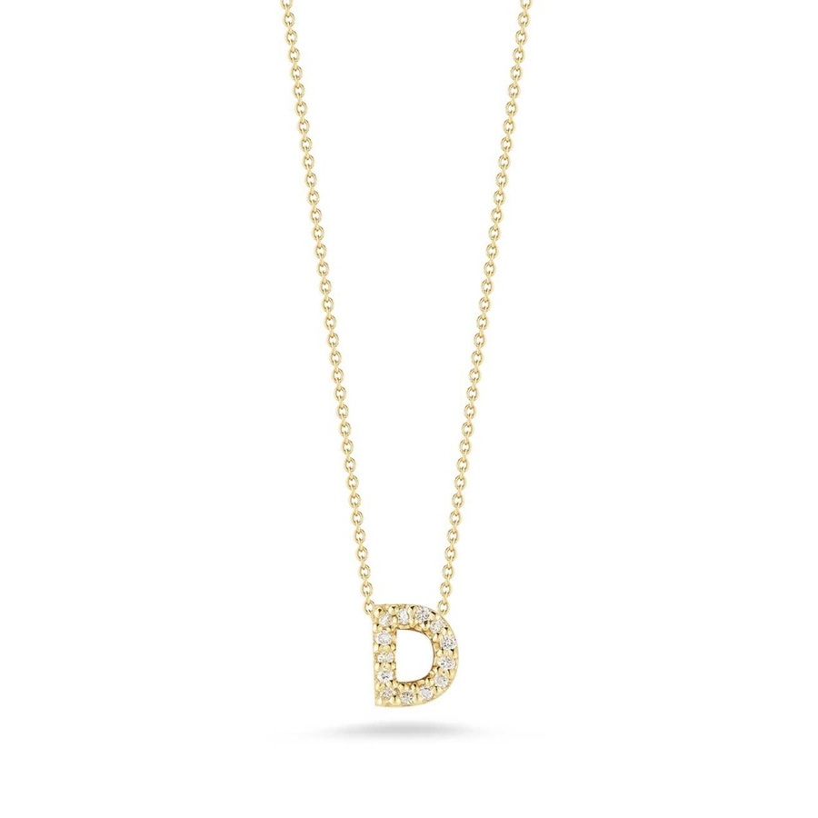 Roberto Coin Love Letter D Pendant Yellow Gold And Diamonds - 001634aychxd