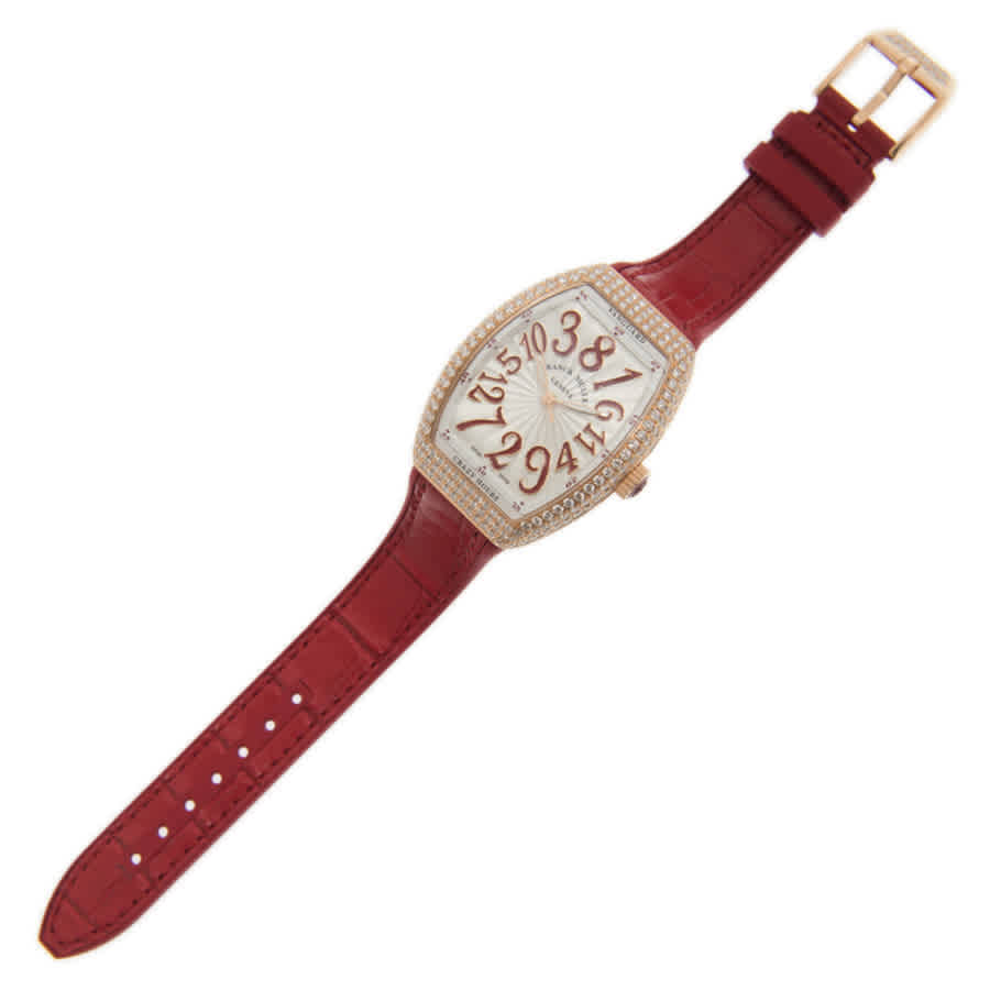 Shop Franck Muller Vanguard Automatic Diamond White Dial Unisex Watch V32chd(5nrg) In Red   / Gold / Gold Tone / Rose / Rose Gold / Rose Gold Tone / White