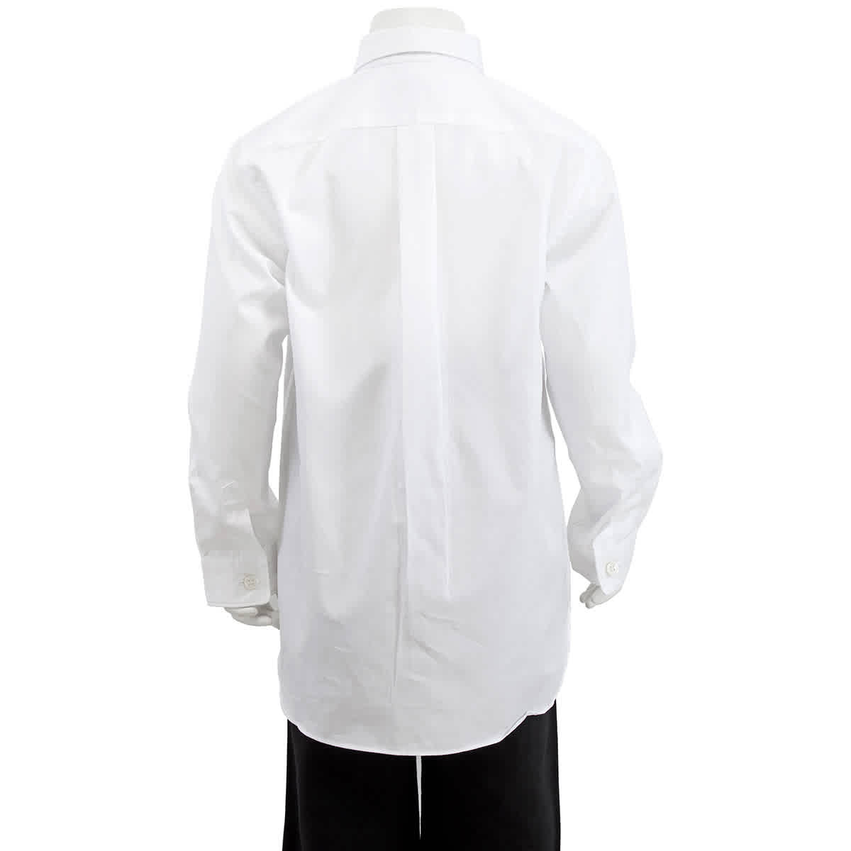 Comme Des Garçons Comme Des Garcons Kids Long-sleeve Heart Patch Cotton Shirt In White