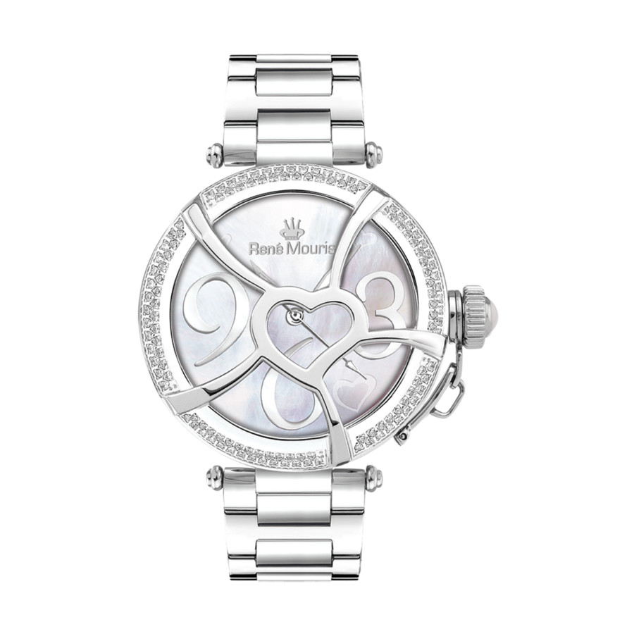 Rene Mouris Coeur D'amour Mother Of Pearl Dial Ladies Watch 50103rm1 In Mop / Mother Of Pearl