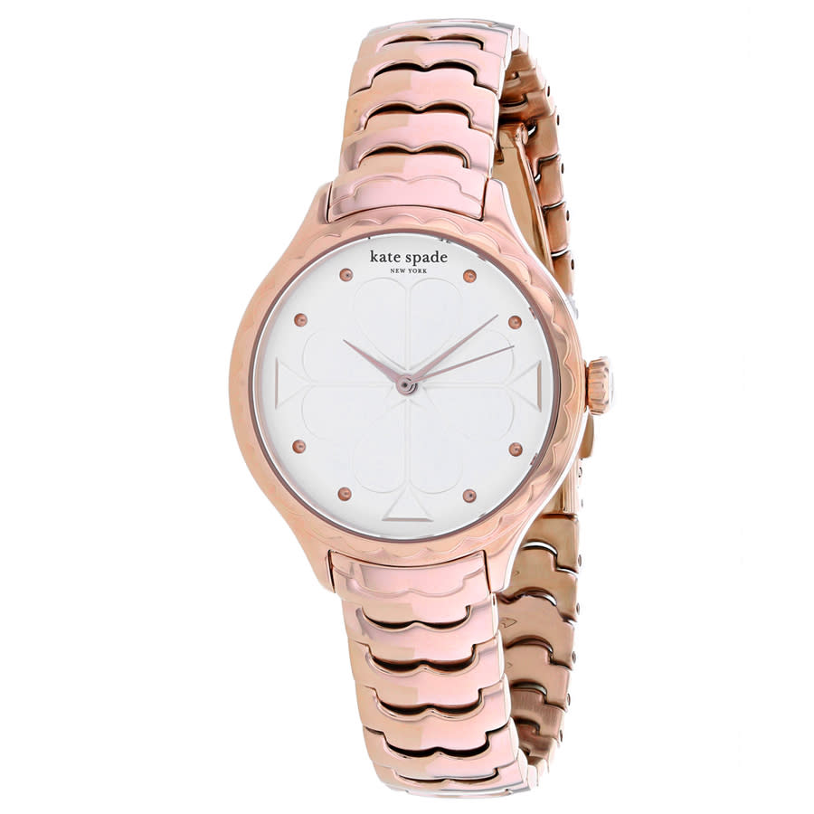 Shop Kate Spade Metro White Dial Rose Gold-tone Ladies Watch Ksw1504 In Gold / Gold Tone / Rose / Rose Gold / Rose Gold Tone / White