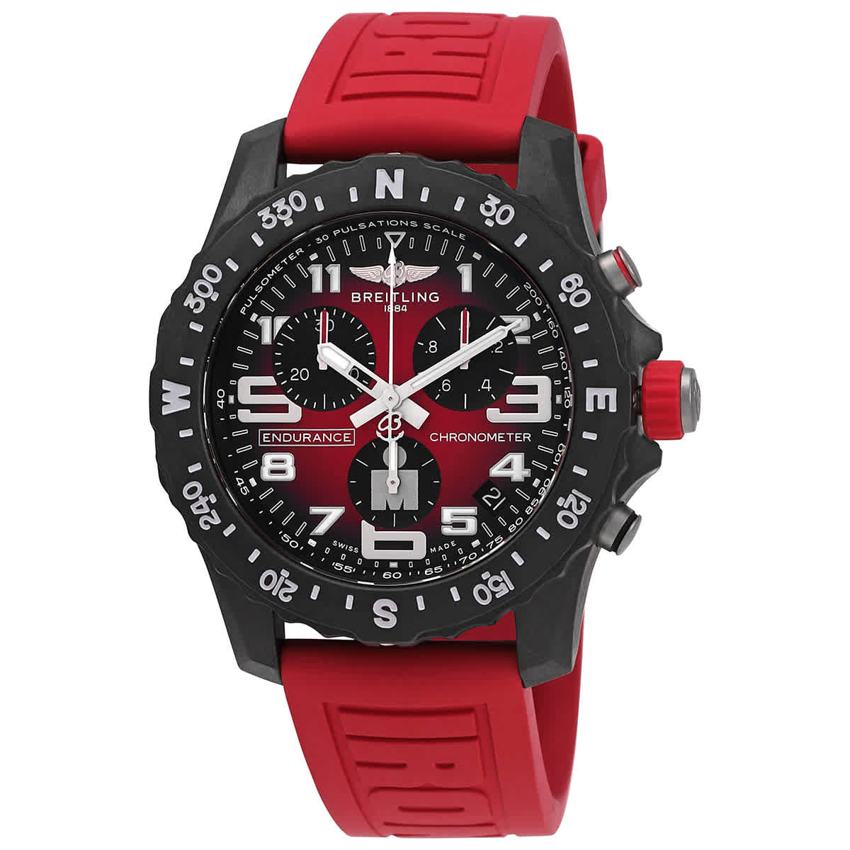 Breitling Endurance Pro Chronograph Quartz Chronometer Red Dial Mens Watch X823109A1K1S1