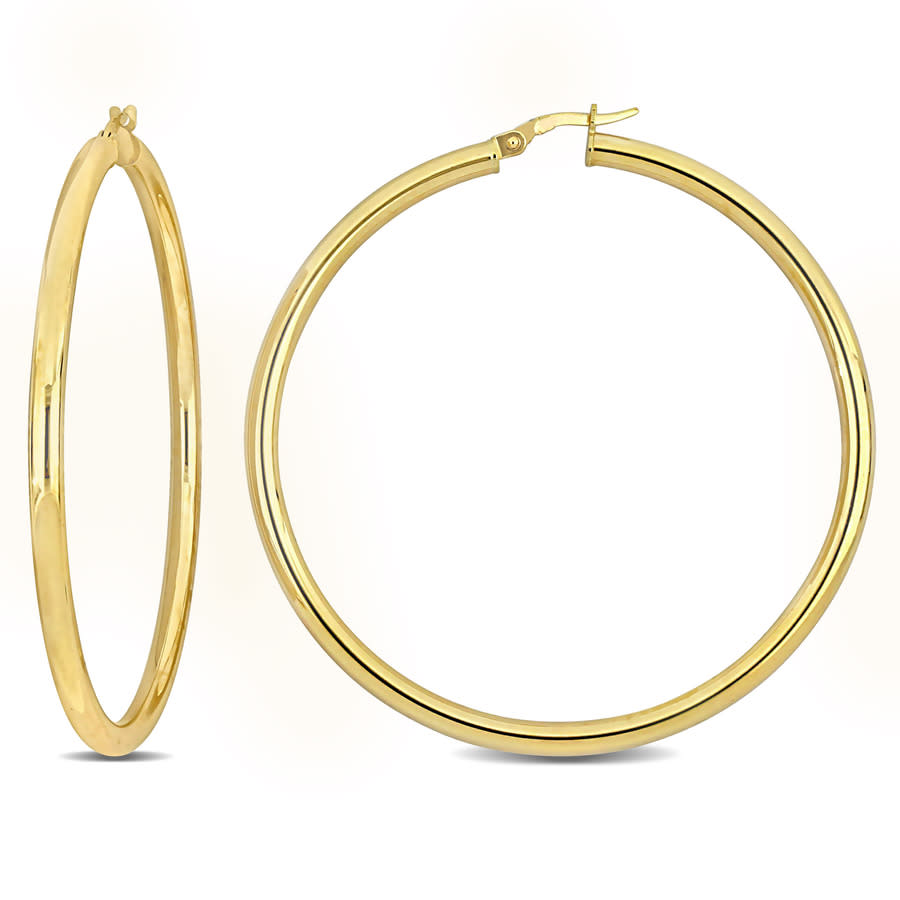 Amour 57mm Hoop Earrings In 14k Yellow Gold In Yellow