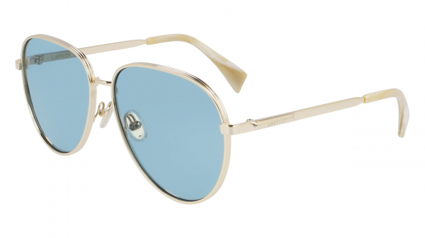 Lanvin Azure Aviator Ladies Sunglasses Lnv107s 717 61 In Azure / Gold