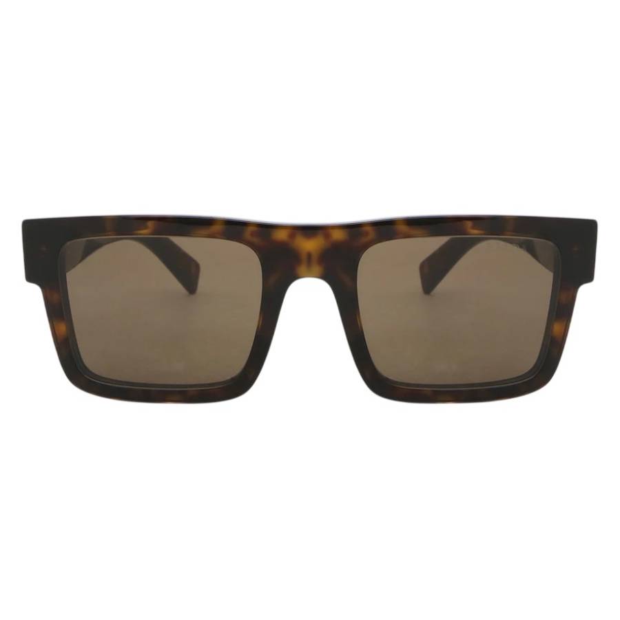 Prada Dark Brown Rectangular Mens Sunglasses PR 19WS 2AU8C1 52