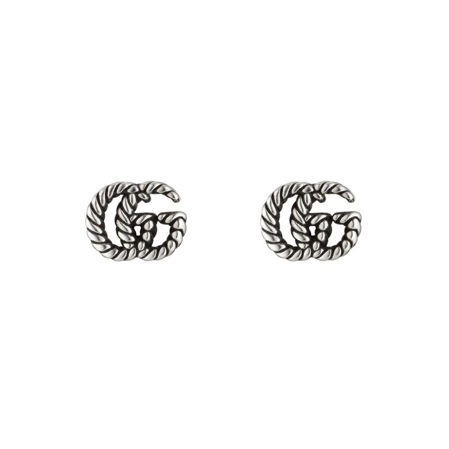 GUCCI GUCCI DOUBLE G EARRINGS IN STERLING SILVER