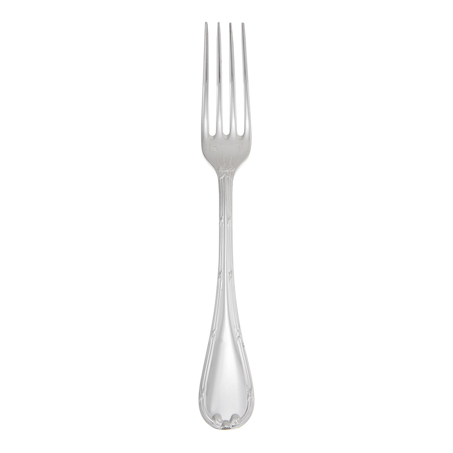 Christofle Silver Plated Rubans Dessert Fork 0024-015 In Silver