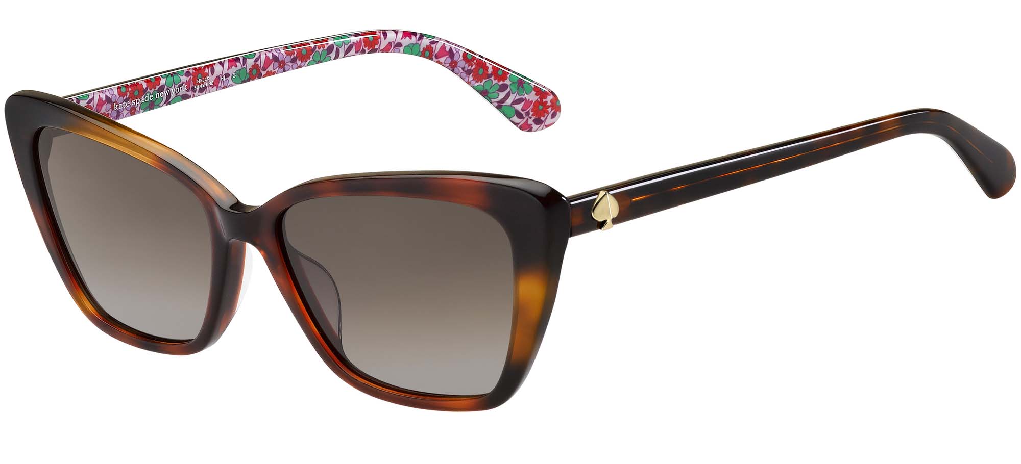 Kate Spade Yolanda 51mm Polarized Gradient Cat Eye Sunglasses In Brown