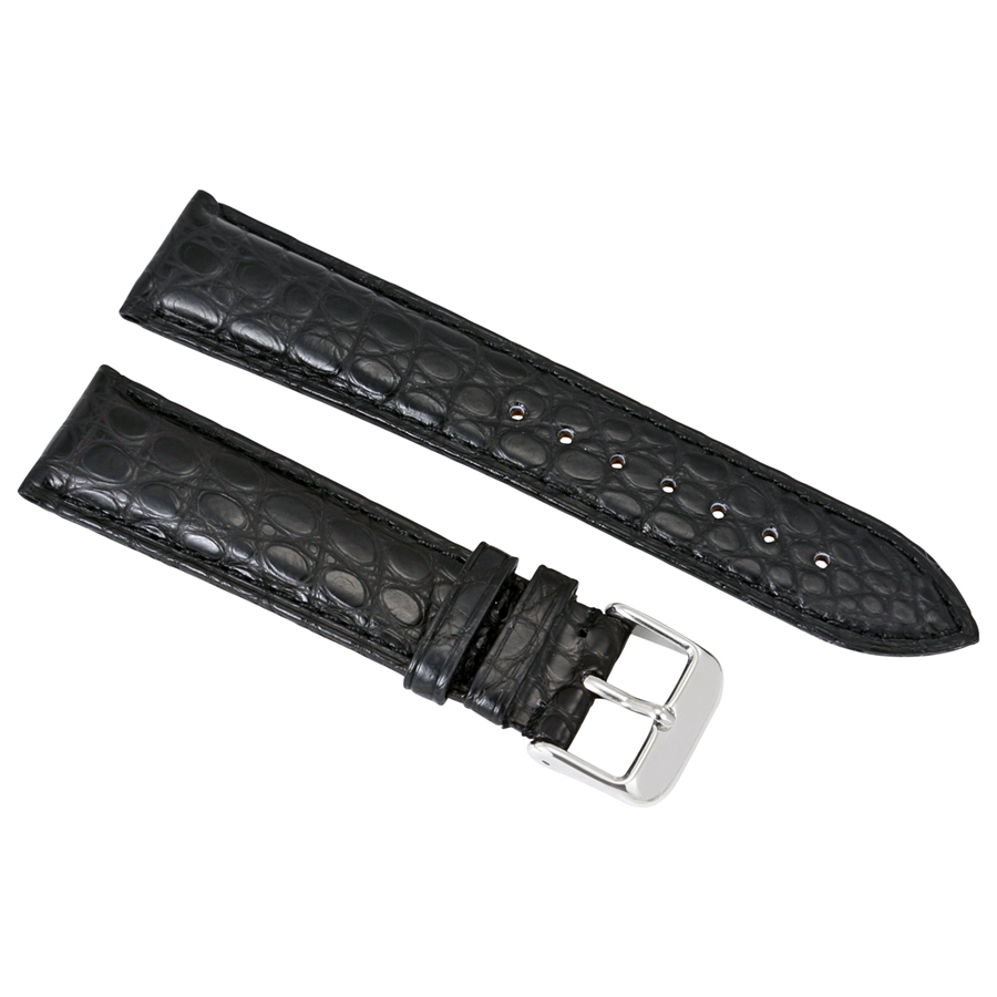 Brooklyn Watch Co. Brooklyn Watch Strap In Black Alligator Leather - 20 Mm