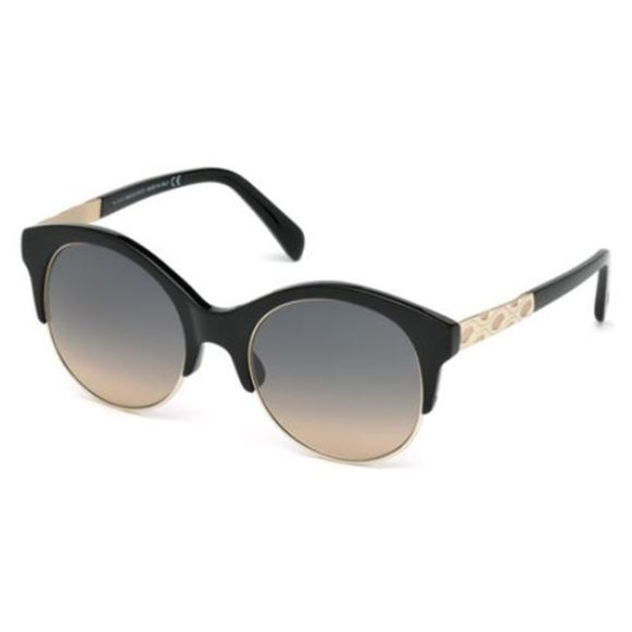 Emilio Pucci Ladies Black Square Sunglasses Ep002301b54 In Black,grey