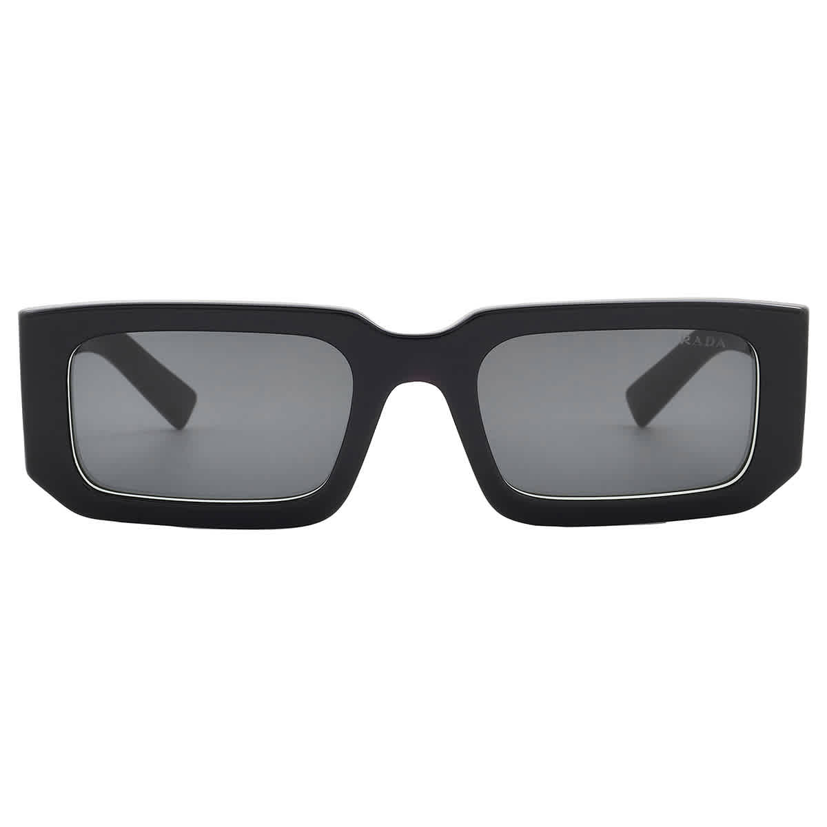Prada Dark Grey Rectangular Mens Sunglasses PR 06YS 09Q5S0 53