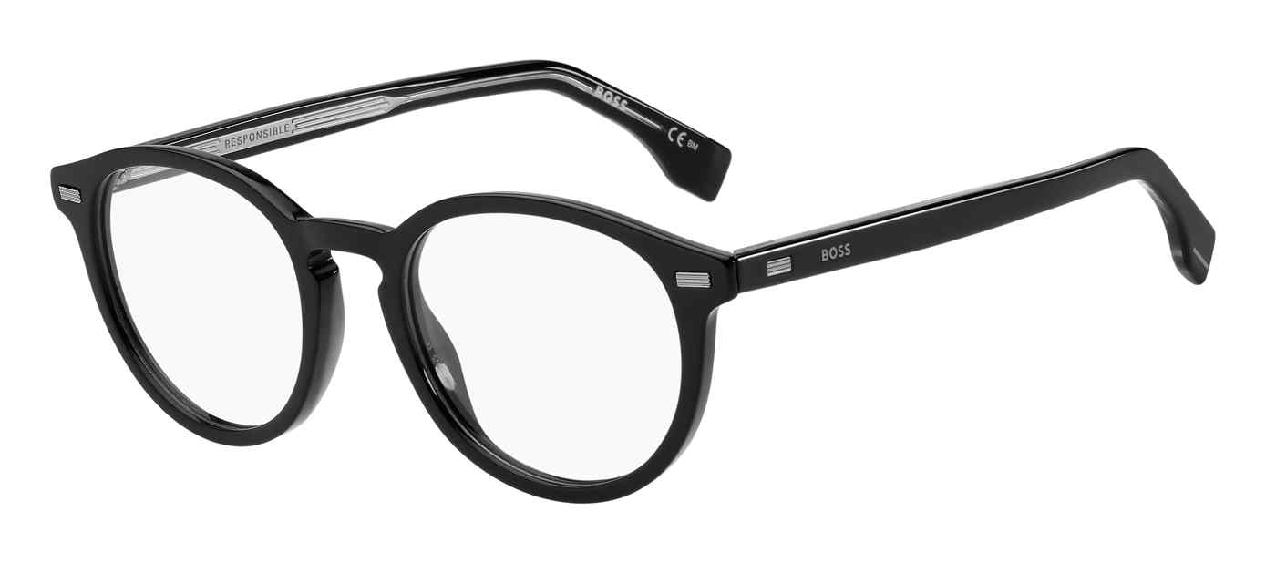 Hugo Boss Dedmo Round Mens Eyeglasses Boss 1367 0807 50 In Black