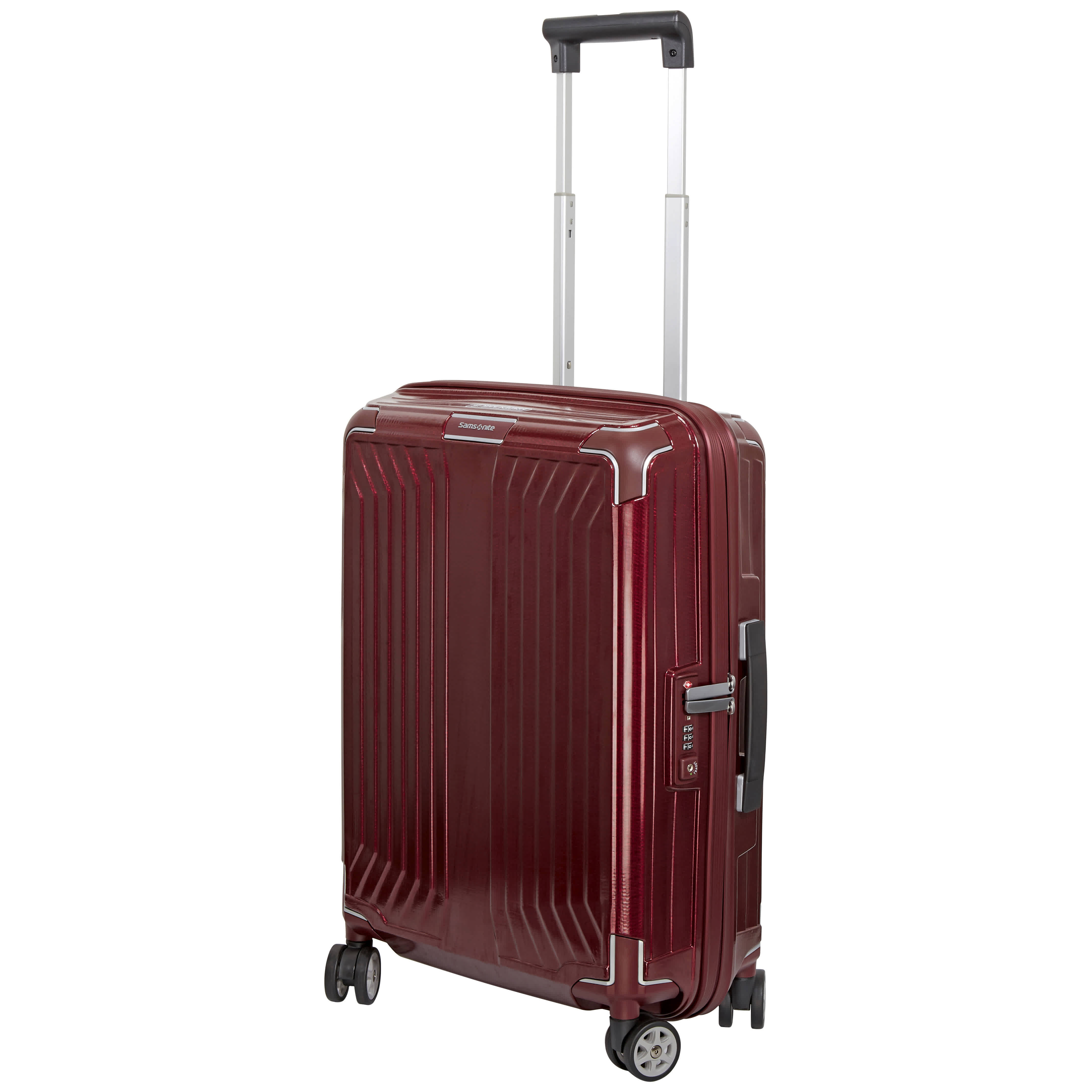 Samsonite Lite-box Spinner 55/20 Suitcase In Deep Red