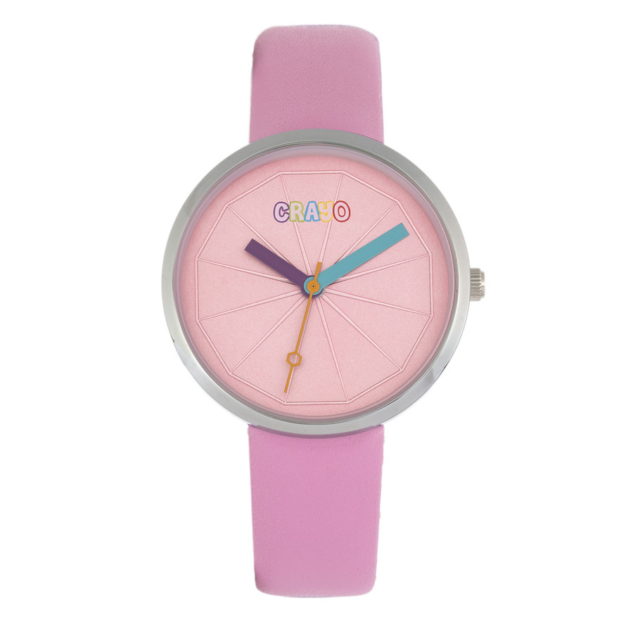 Crayo Metric Quartz Pink Dial Unisex Watch Cracr5804 In Blue / Pink / Purple