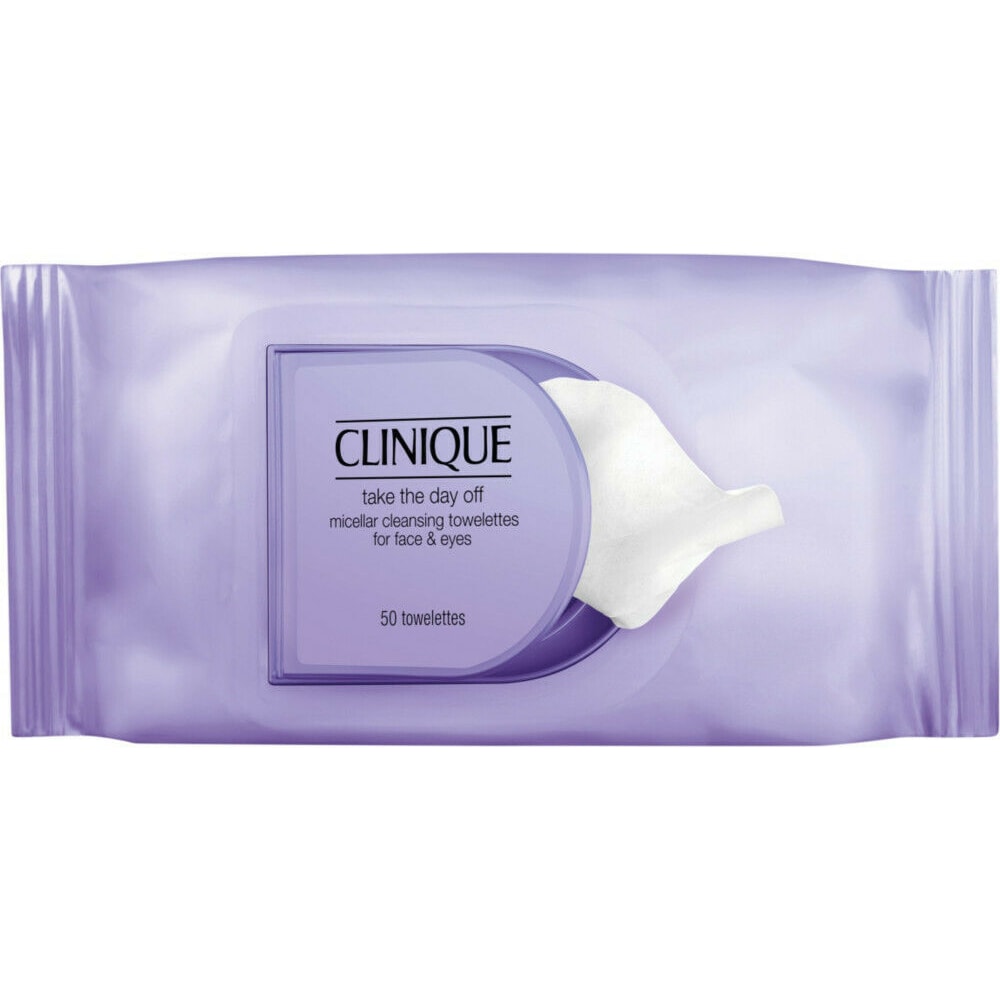 Clinique Take The Day Off Micellar Cleansing Towelettes For Face & Eyes Makeup Remover, 50 Towelettes In N,a