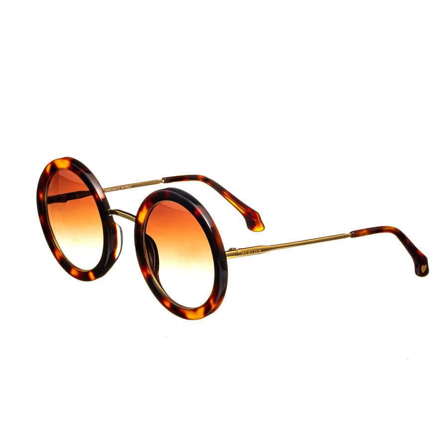 Shop Bertha The Quant Gradient Round Ladies Sunglasses Brsit110-2 In Brown